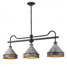  0877-LP ABI-GV - Jasper Linear Pendant in Antique Black Iron